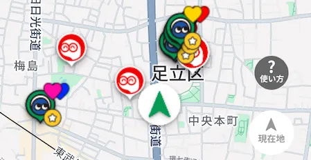 マップ上のマーク例