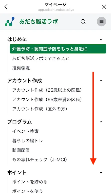 操作マニュアルの目次